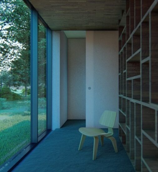 House Garden library interior